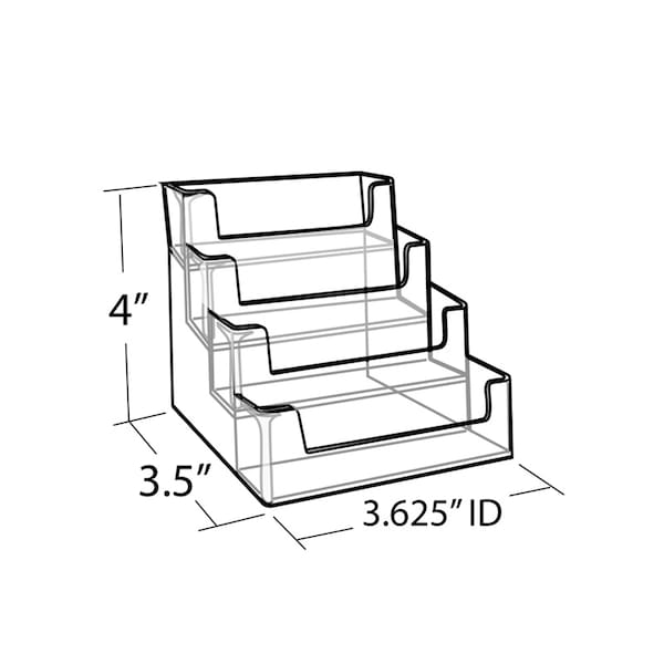 Four-tier Business/Gift Card Holder. Inside Dimension: 3.625W, PK10